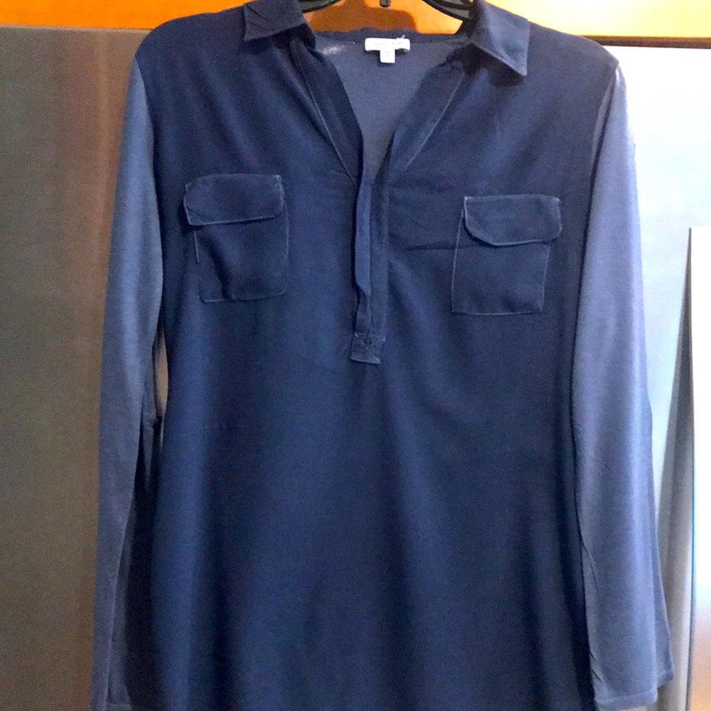 Splendid Womens Dark Blue Blouse